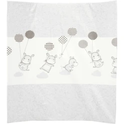 Alvi Cambiador 2 Lados Cuña Laminada Hipopótamo Plateado 68 X 60 Cm