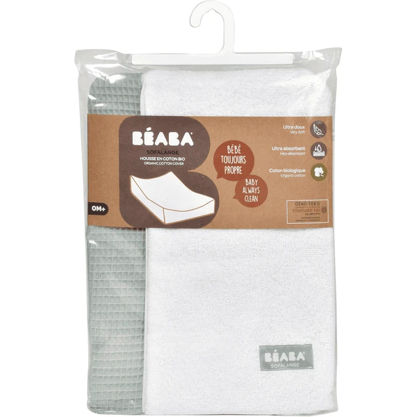 BEABA ® Funda para cambiador Sofalange verde azul BEABA ® Funda Para Cambiador Sofalange Verde Azul -Tienda De Mesa De Pañales beaba funda para cambiador sofalange verde azul a365393 1
