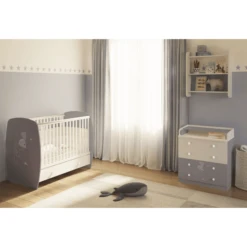 Polini Kids Mueble Cambiador French Amis 1580 Blanco-gris -Tienda De Mesa De Pañales polini kids mueble cambiador french amis 1580 blanco gris a272382 2