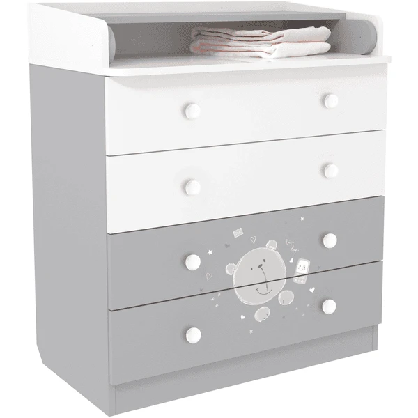 Polini Kids Mueble cambiador French Teddy 1580 blanco-gris Polini Kids Mueble Cambiador French Teddy 1580 Blanco-gris -Tienda De Mesa De Pañales polini kids mueble cambiador french teddy 1580 blanco gris a272386 1