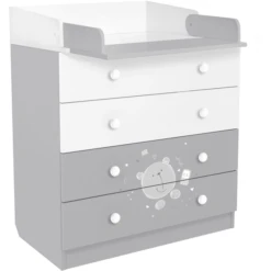 Polini Kids Mueble Cambiador French Teddy 1580 Blanco-gris 4 Polini Kids Mueble Cambiador French Teddy 1580 Blanco-gris -Tienda De Mesa De Pañales polini kids mueble cambiador french teddy 1580 blanco gris a272386 2