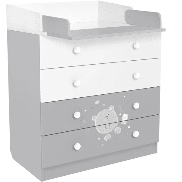 Polini Kids Mueble cambiador French Teddy 1580 blanco-gris Polini Kids Mueble Cambiador French Teddy 1580 Blanco-gris -Tienda De Mesa De Pañales polini kids mueble cambiador french teddy 1580 blanco gris a272386 2