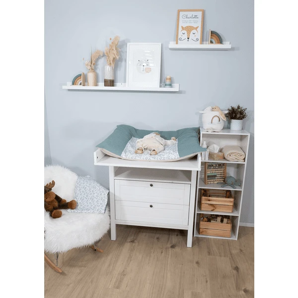 ULLENBOOM Funda para cambiador waffle Floral Verde ULLENBOOM Funda Para Cambiador Waffle Floral Verde -Tienda De Mesa De Pañales ullenboom funda para cambiador waffle floral verde a378496 2