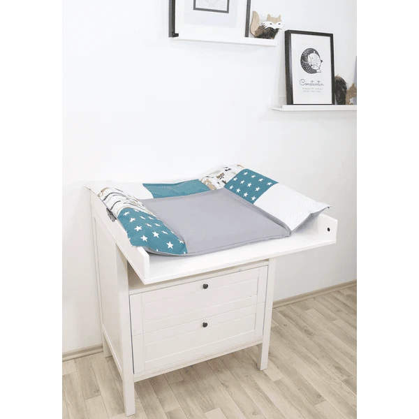 Ullenboom Patchwork Cambiador cubierta de animales forestales Petrol 75x85 cm Ullenboom Patchwork Cambiador Cubierta De Animales Forestales Petrol 75x85 Cm -Tienda De Mesa De Pañales ullenboom patchwork cambiador cubierta de animales forestales petrol 75x85 cm a279618 2