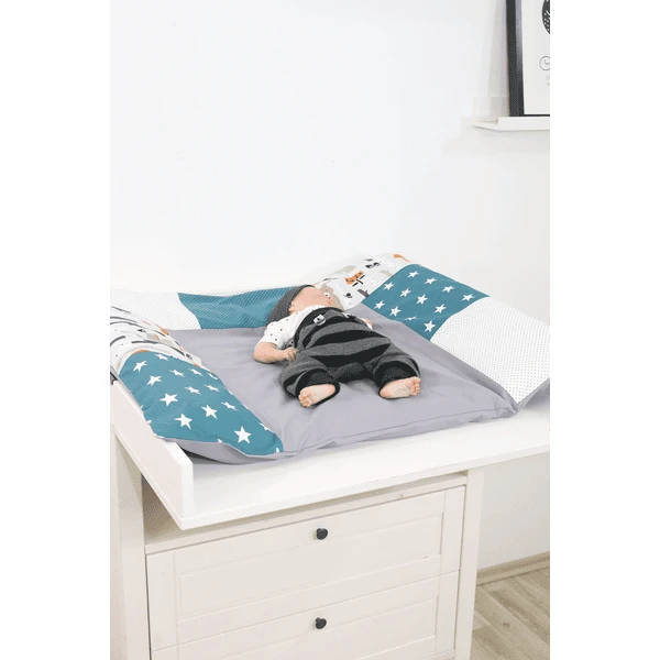 Ullenboom Patchwork Cambiador cubierta de animales forestales Petrol 75x85 cm Ullenboom Patchwork Cambiador Cubierta De Animales Forestales Petrol 75x85 Cm -Tienda De Mesa De Pañales ullenboom patchwork cambiador cubierta de animales forestales petrol 75x85 cm a279618 3